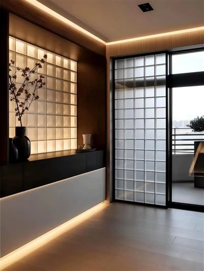 Interior Crystal Brick Partition Wall