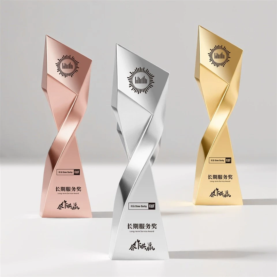 Faceted Twisted Resin Trophy