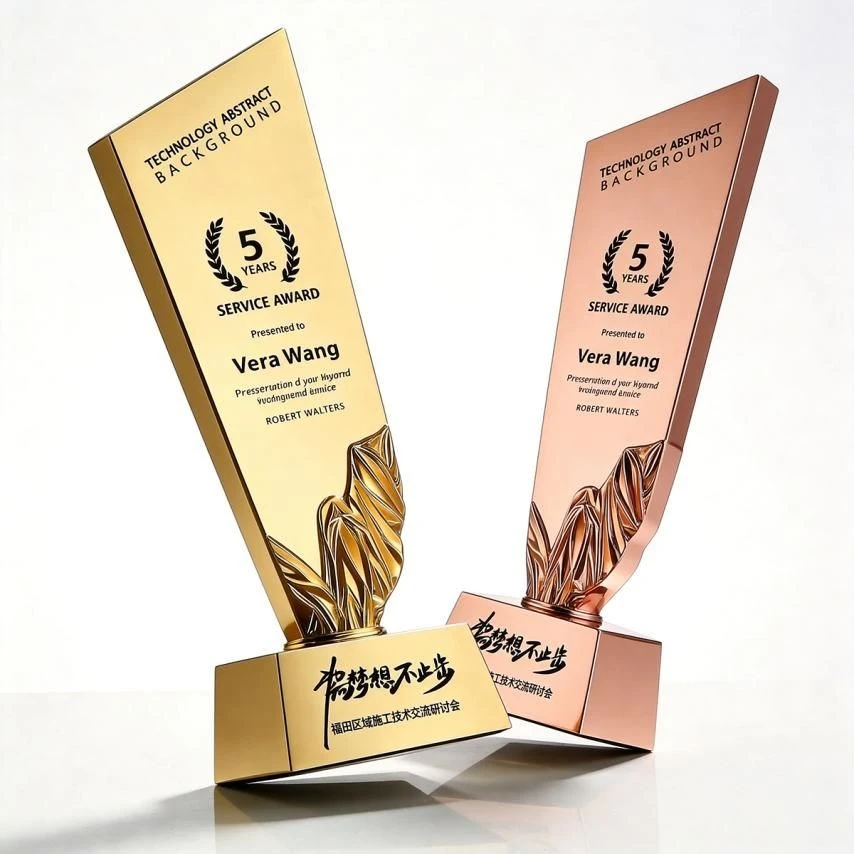 Gold Plated Peak Resin Trophy factory