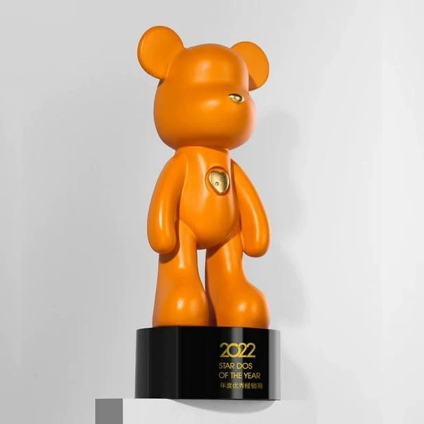 Resin Bear K9 Crystal Trophy suppliers