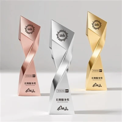 Faceted Twisted Resin Trophy