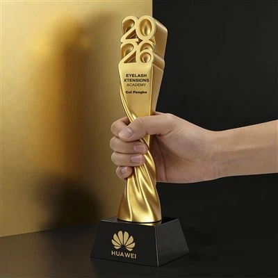 Gold Resin Crystal 2026 Trophy