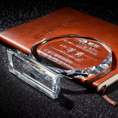 Round Crystal Trophy